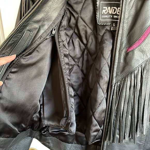 Leather Embroidered and Fringed Jacket - Picture 6 of 8